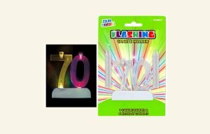 70th Flashing Candle