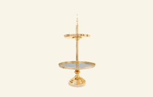 2 Tier Gold Stand Hire