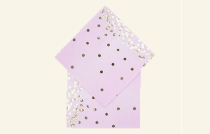 Pink Dot Foil Napkins 16pk