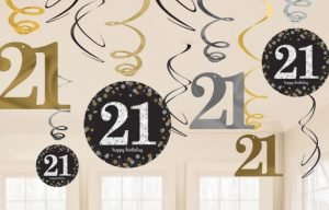 21st Swirl Decorations