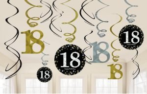 18th Swirl Decorations