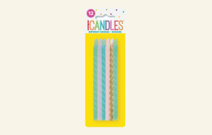 Pastel Spiral Candles 12PK