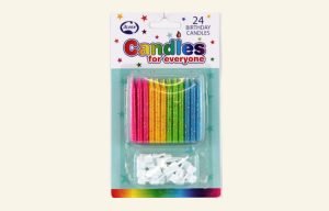 Glitter Candles 24pk