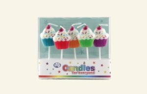 Cup Cakes Candles 5pk