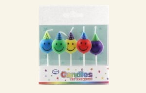 Smiley Face Candles 5pk