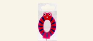 Number 0 Funny Candle