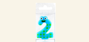 Number 2 Funny Candle