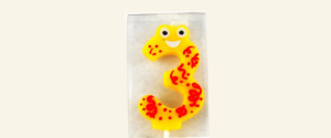 Number 3 Funny Candle