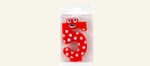 Number 5 Funny Candle