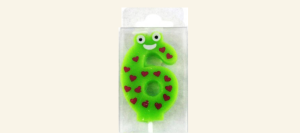 Number 6 Funny Candle