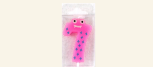 Number 7 Funny Candle