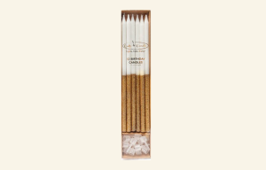 Gold Glitter Candles 12pk