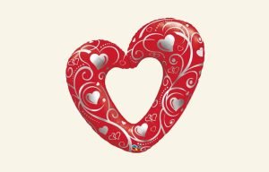 Red Heart Balloon 107cm