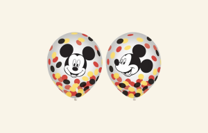 Mickey Mouse Confetti Balloons 6pk