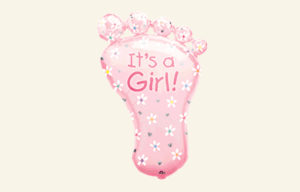 It's a Girl Foot Balloon