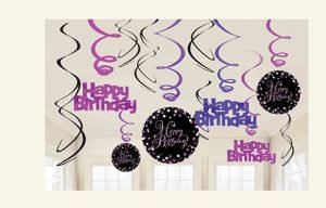 Pink Birthday Swirls