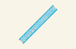 Blue Christening Banner