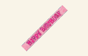 Pink Birthday Banner