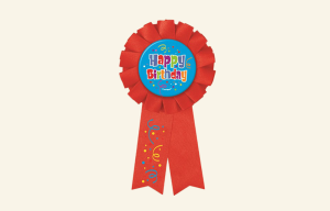 Birthday Award Ribbon Badge