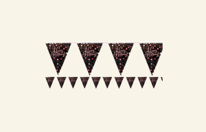 Pink Birthday Bunting Banner