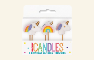 Unicorn Candles 6pk