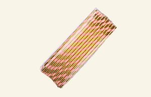 Gold & Coral Straws