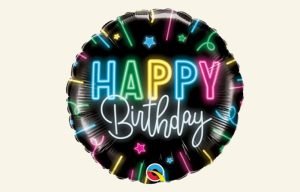 Neon Glow Birthday Balloon