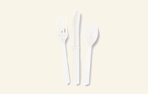 White Cutlery 18pk