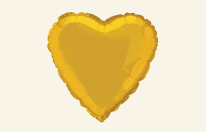 Gold Heart Balloon