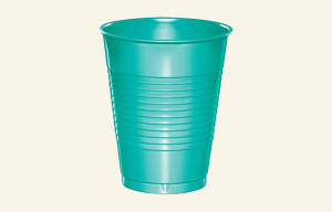 Teal Plastic Cups
