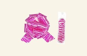 Zebra Pink Pull Bow