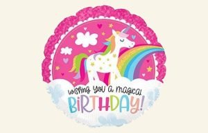 Birthday Unicorn Balloon