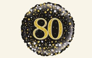 80th Gold Balloon