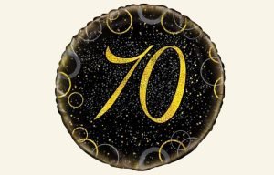 70th Gold Balloon