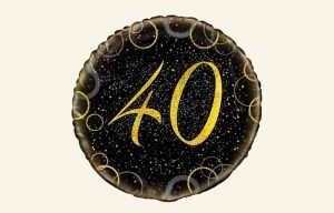 40th Gold Balloon