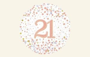 21st Rose Gold Balloon
