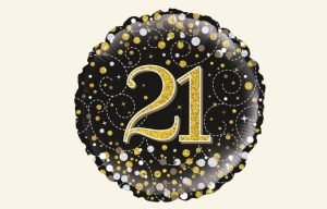 21st Gold Balloon