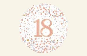 18th Rose Gold Balloon