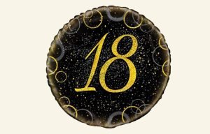 18th Gold Balloon