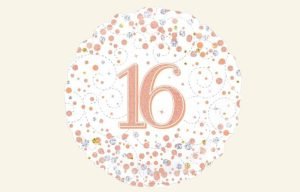 16th Rose Gold Balloon