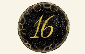 16th Gold Balloon