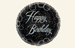 Silver Birthday Balloon