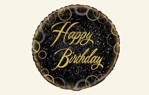 Glitz Gold Birthday Balloon