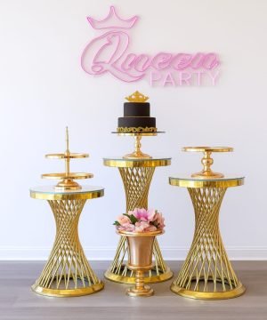 Gold Cake Stands Plinth Hire Sydney
