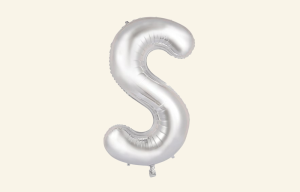 Silver Letter S Balloon