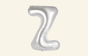 Silver Letter Z Balloon