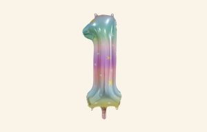 Rainbow Number 1 Balloon