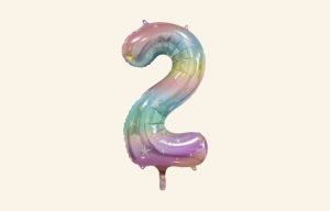 Rainbow Number 2 Balloon
