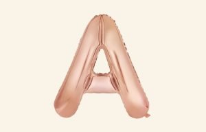 Rose Gold Letter A Balloon