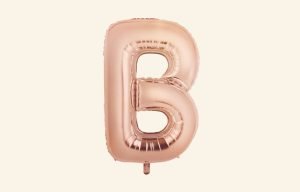 Rose Gold Letter B Balloon